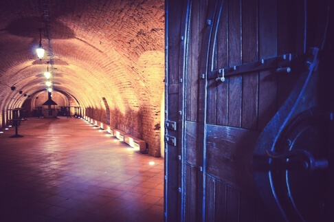 Vinný sklípek v Brně - vstupní dveře